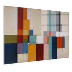 Abstraction colorée quadrangulaire Peinture sur verre 105x70, Maison & Meubles, Accessoires pour la Maison | Peintures, Dessins & Photos