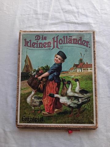4 antieke puzzels "Die kleinen Holländer" (Spears), ca. 1900 beschikbaar voor biedingen