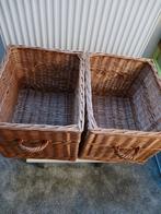2 Grote rieten manden net als nieuw te koop., Huis en Inrichting, Ophalen
