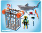 Playmobil 4500 plongeur avec cage et requin, Ensemble complet, Enlèvement, Utilisé