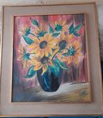 Schilderij zonnebloemen in vaas, Ophalen