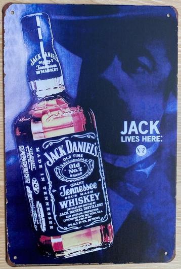 Metalen JACK LIVES HERE Jack Daniels vintage look wandplaat beschikbaar voor biedingen