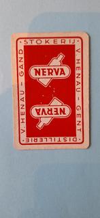 Speelkaart Gent  – Likeurstokerij Nerva, rood b_48, Ophalen of Verzenden, Gebruikt, Speelkaart(en)