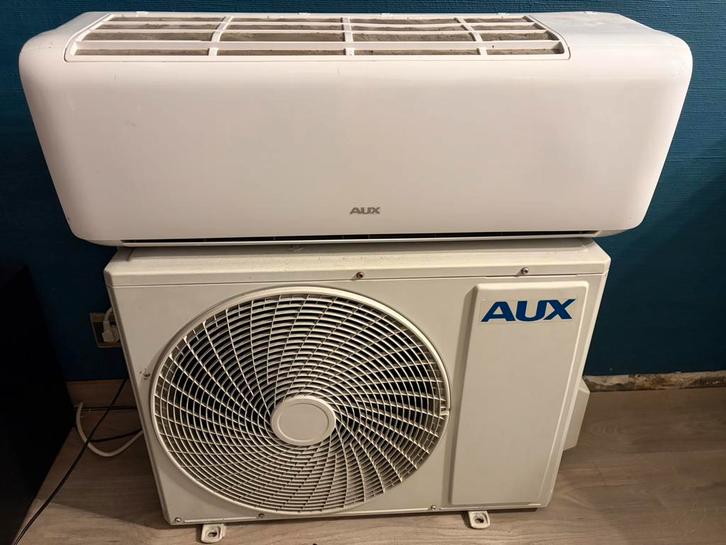 Aux split airco 3,5 kw, Elektronische apparatuur, Airco's, Gebruikt, Wandairco, 100 m³ of groter, 3 snelheden of meer, Koelen en Ontvochtigen