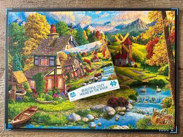 Goliath puzzel “beautiful cozy house by the river” 1000st beschikbaar voor biedingen