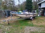 Visbootje Carolina Skiff j 14 met 25 pk motor, Watersport en Boten, Vis- en Consoleboten, Ophalen, 10 tot 30 pk, Gebruikt, 3 tot 6 meter