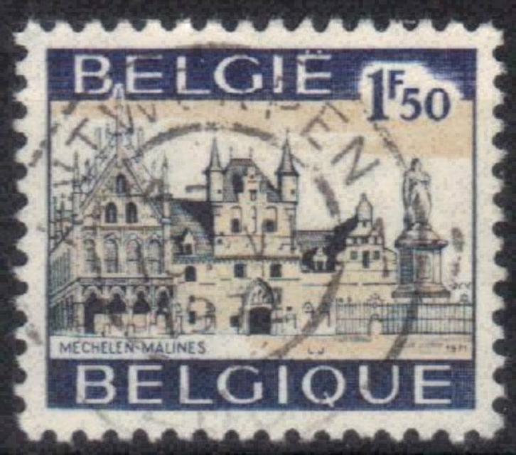 Belgie 1971 - Yvert/OBP 1614 - Toerisme - Mechelen (ST), Postzegels en Munten, Postzegels | Europa | België, Gestempeld, Verzenden