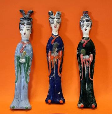 Chinees Dames in Peking glas. beschikbaar voor biedingen