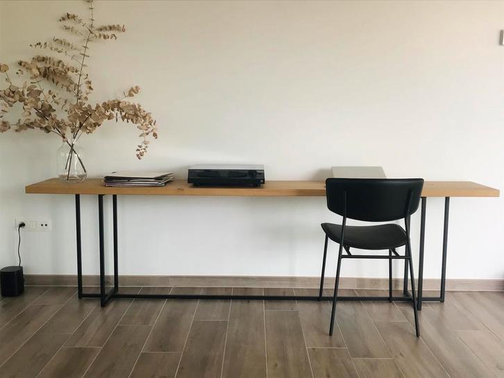 Side table massief eikenhout, Huis en Inrichting, Tafels | Statafels, Zo goed als nieuw, Ophalen