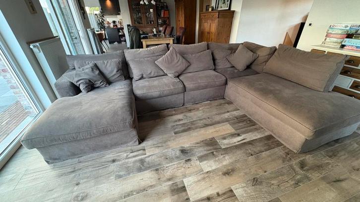 Grote U zetel, Huis en Inrichting, Zetels | Complete zithoeken, Gebruikt, Stof, Ophalen