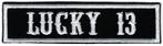 Lucky 13 stoffen opstrijk patch embleem #6, Motoren, Verzenden, Nieuw