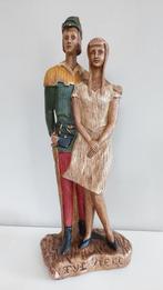 Tijl en Nele beeld - 45 cm hoog - in mooie patina kleuren, Antiek en Kunst, Ophalen of Verzenden