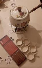 Emaille fondueset, Ophalen of Verzenden, Zo goed als nieuw, Brander, Fondueset