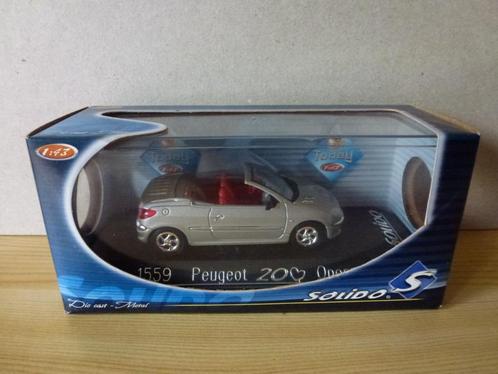 1:43 Solido Peugeot 206 CC open of gesloten cabrio, Hobby en Vrije tijd, Modelauto's | 1:43, Zo goed als nieuw, Auto, Solido, Ophalen of Verzenden