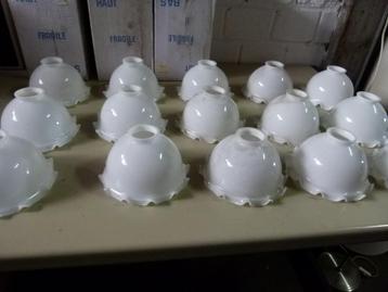 vintage old stock lampenscherm opaal mid century stukprijs beschikbaar voor biedingen