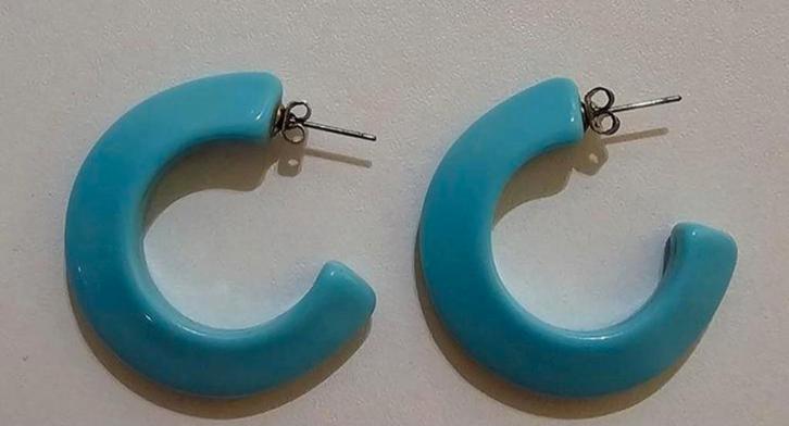 CREOOLSE OORBELLEN, Handtassen en Accessoires, Oorbellen, Nieuw, Hangers, Blauw, Ophalen of Verzenden