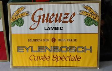 Geuze lambic en Frambozen Eylenbosch reclame bord uit karton beschikbaar voor biedingen