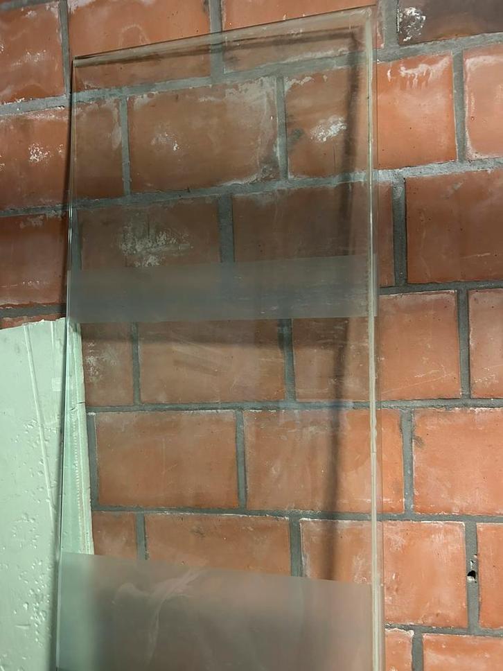 Glazen deur met vloerpomp, Doe-het-zelf en Bouw, Glas en Ramen, Gebruikt, Ophalen