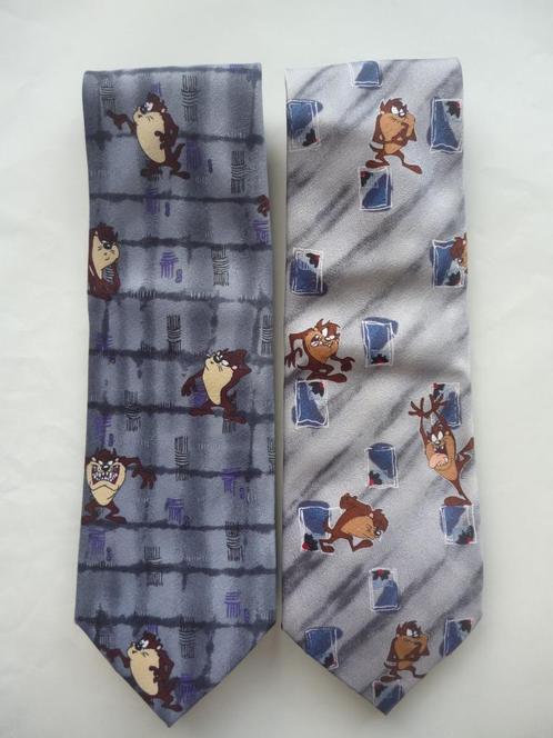 Stropdas  Tasmanian Devil / Taz , 2 stuks (Looney Tunes), Kleding | Heren, Stropdassen, Zo goed als nieuw, Blauw, Ophalen of Verzenden