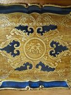 Zeldzaam florentijns dienblad, met leeuwen in het midden, Ophalen of Verzenden, Gebruikt, Rechthoekig, Hout