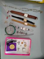 lot polshorloges, oorbellen, etc..., Overige merken, Overige materialen, Gebruikt, Polshorloge