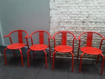 VINTAGE IKEA 80ies MAXMO STOELEN ROOD beschikbaar voor biedingen