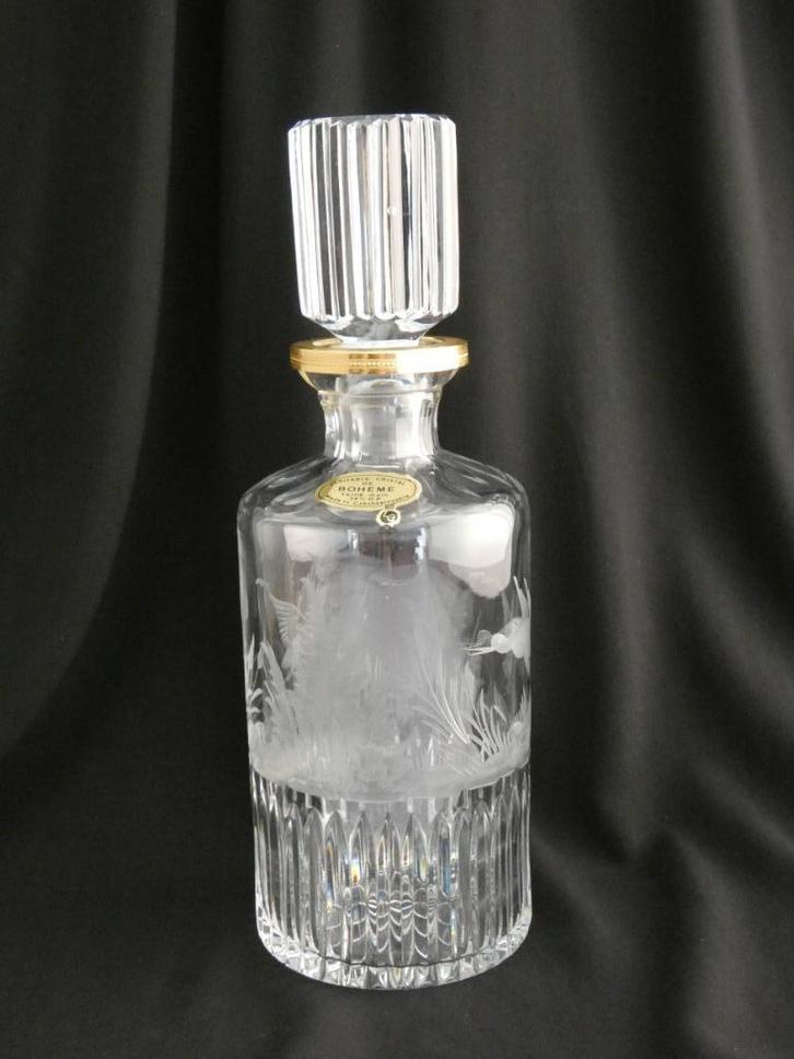 Cognac karaf met 6 bijpassende glazen - Cristal de Boheme, Antiek en Kunst, Antiek | Glaswerk en Kristal, Ophalen