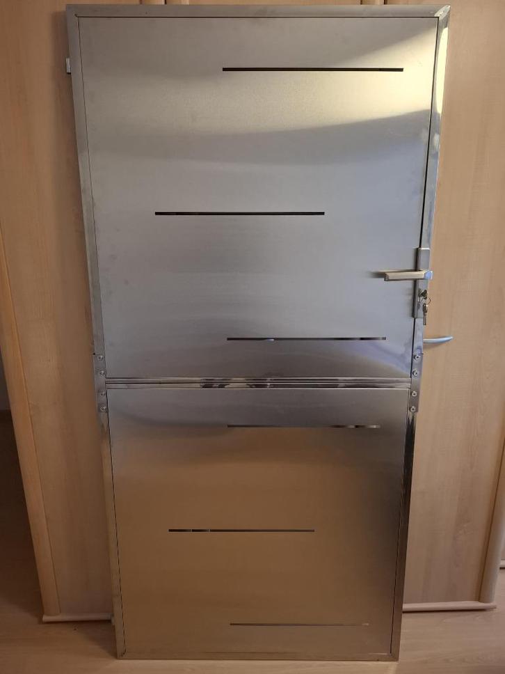 Portail extérieur de jardin en métal, Tuin en Terras, Tuinpoorten, Nieuw, Draaipoort, Staal, 150 tot 200 cm, 100 tot 150 cm, Ophalen