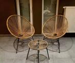 Loungeset met gevlochten stoelen, Huis en Inrichting, Stoelen, Ophalen of Verzenden