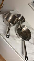 Pôele et casserolles en INOX - Induction OK, Maison & Meubles, Cuisine | Casseroles & Poêles, Inox, Plaques à induction, Utilisé