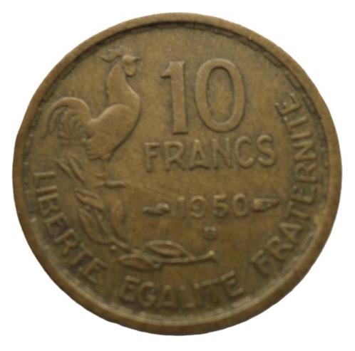 FRANCE.. 10 francs Guiraud 1950 B non nettoyée et patinée, Postzegels en Munten, Munten | Europa | Niet-Euromunten, Losse munt