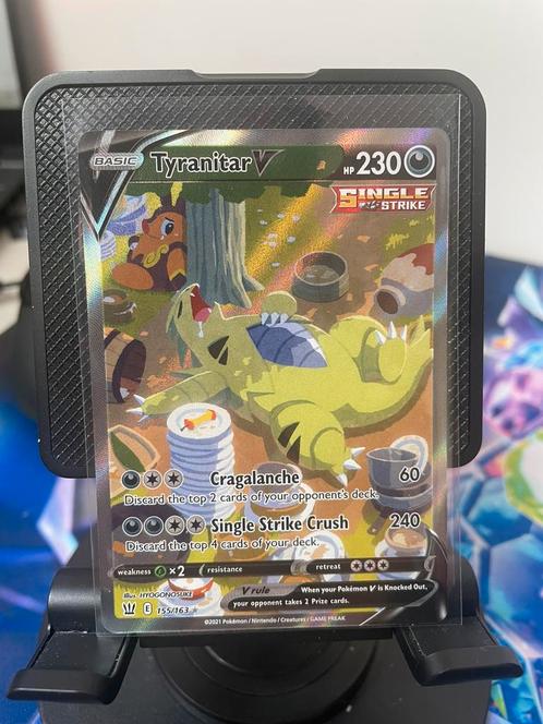 Tyranitar V 155/163 - 2021 Battle Styles Pokemon (Near Mint), Hobby en Vrije tijd, Verzamelkaartspellen | Pokémon, Nieuw, Losse kaart