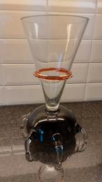 Bewerkte vaas in glas, Ophalen of Verzenden