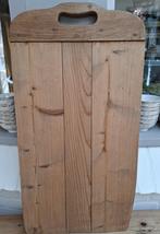 Grote stoere oud houten serveerplank, onderdeel grenen kast, Antiek en Kunst, Curiosa en Brocante, Ophalen of Verzenden