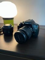 Canon 550d + Lenzen (EF 50mm + EFS 18-55mm), Canon, Zo goed als nieuw, Ophalen