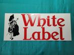 ancien plexiglass publicitaire white label vintage, Utilisé, Enlèvement ou Envoi, Panneau publicitaire