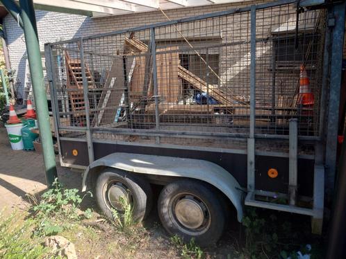Geremde aanhangwagen, met kooi en oprij-klep, Auto diversen, Aanhangers en Bagagewagens, Gebruikt, Ophalen