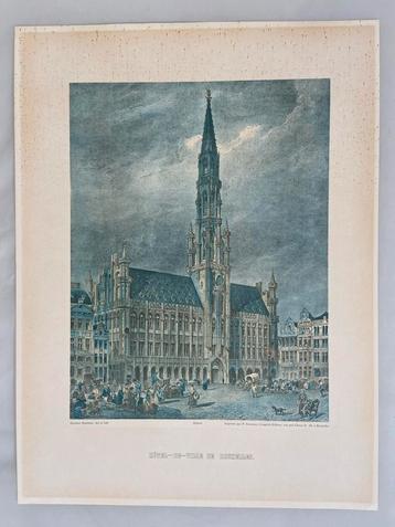 Stadhuis Brussel Litho  beschikbaar voor biedingen