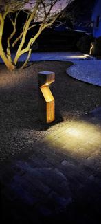 Houten LED tuinverlichting, Tuin en Terras, Buitenverlichting, Ophalen, Minder dan 50 watt, Nieuw, Netvoeding