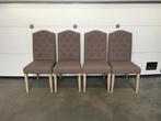 (104) Set van 4 duurdere stoelen in stof, Huis en Inrichting, Ophalen, Zo goed als nieuw, Stof