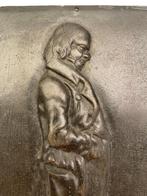 Bas-relief bronze Pierre-Jean de Béranger XIXe, Antiquités & Art, Enlèvement ou Envoi, Bronze