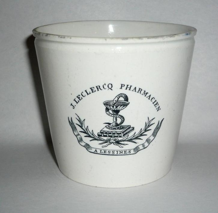 POT DE POMMADE CAPPELLEMANS JEMAPPES J. LECLERCQ, LESSINES, Antiquités & Art, Antiquités | Céramique & Poterie, Enlèvement ou Envoi