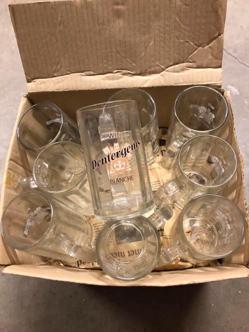 bierpotten verres - Blanche - Dentergems White, Verzamelen, Glas en Drinkglazen, Zo goed als nieuw, Ophalen of Verzenden