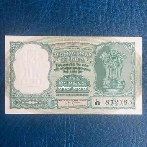 India - 5 roepies 1962 - Pick 35b - UNC, Postzegels en Munten, Bankbiljetten | Azië, Los biljet, Zuid-Azië, Ophalen of Verzenden