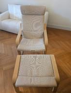 IKEA Poang zetel en voetenbank, Ophalen, Hout, Vierkant, 75 tot 100 cm