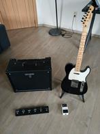 Boss katana gen 2 100 W + squier affinity + accessoires, Met versterker, Zo goed als nieuw, Solid body, Ophalen