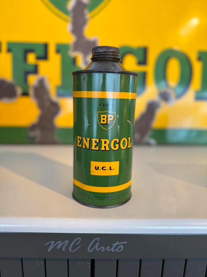 BP Energol oud olie blik, Verzamelen, Merken en Reclamevoorwerpen, Gebruikt, Gebruiksvoorwerp, Ophalen of Verzenden