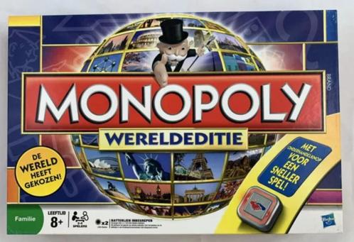 Monopoly Wereldeditie Wereld Editie Hasbro Bordspel compleet, Hobby en Vrije tijd, Gezelschapsspellen | Bordspellen, Zo goed als nieuw
