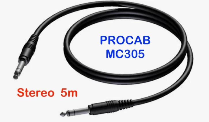 Kabel ProCab MC305 Stereo jack 6,35 m, Muziek en Instrumenten, Midi-apparatuur, Zo goed als nieuw, Ophalen of Verzenden