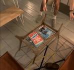 Onderstel vintage salon tafel, Huis en Inrichting, Tafels | Salontafels, Ophalen, Gebruikt, Glas, Vintage